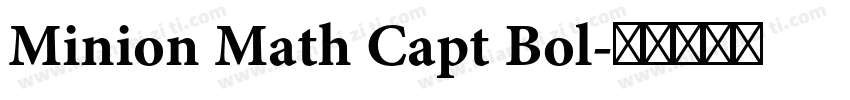 Minion Math Capt Bol字体转换